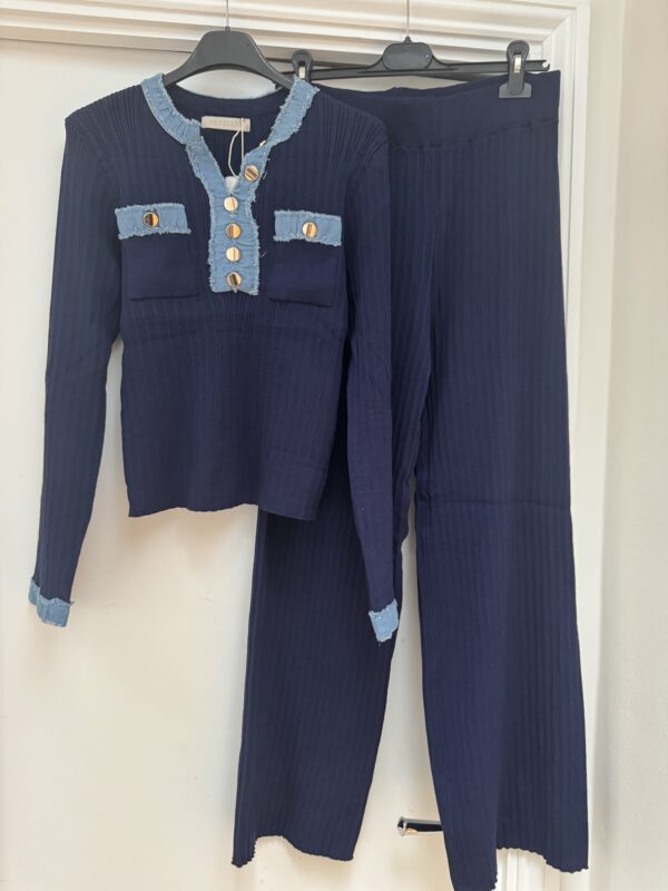 denim trim co-ord
