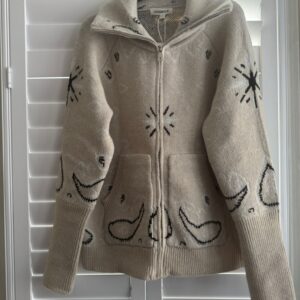 Bandana short zipped cardigan